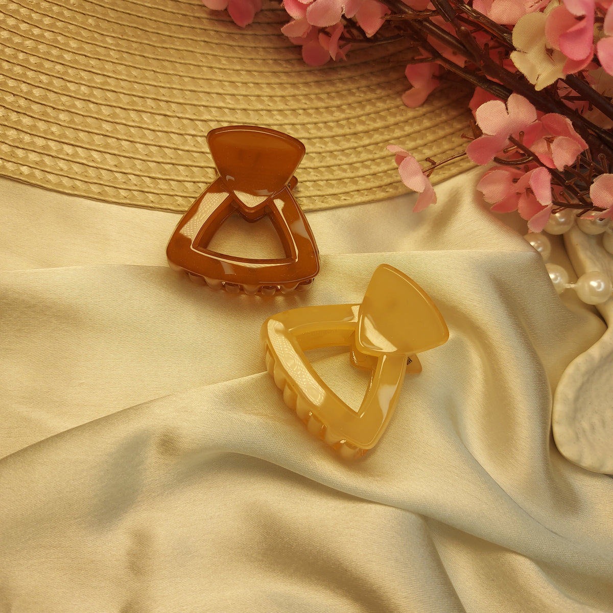 Fill colors in your life - Premium Hairclips (HONEY) set of 2
