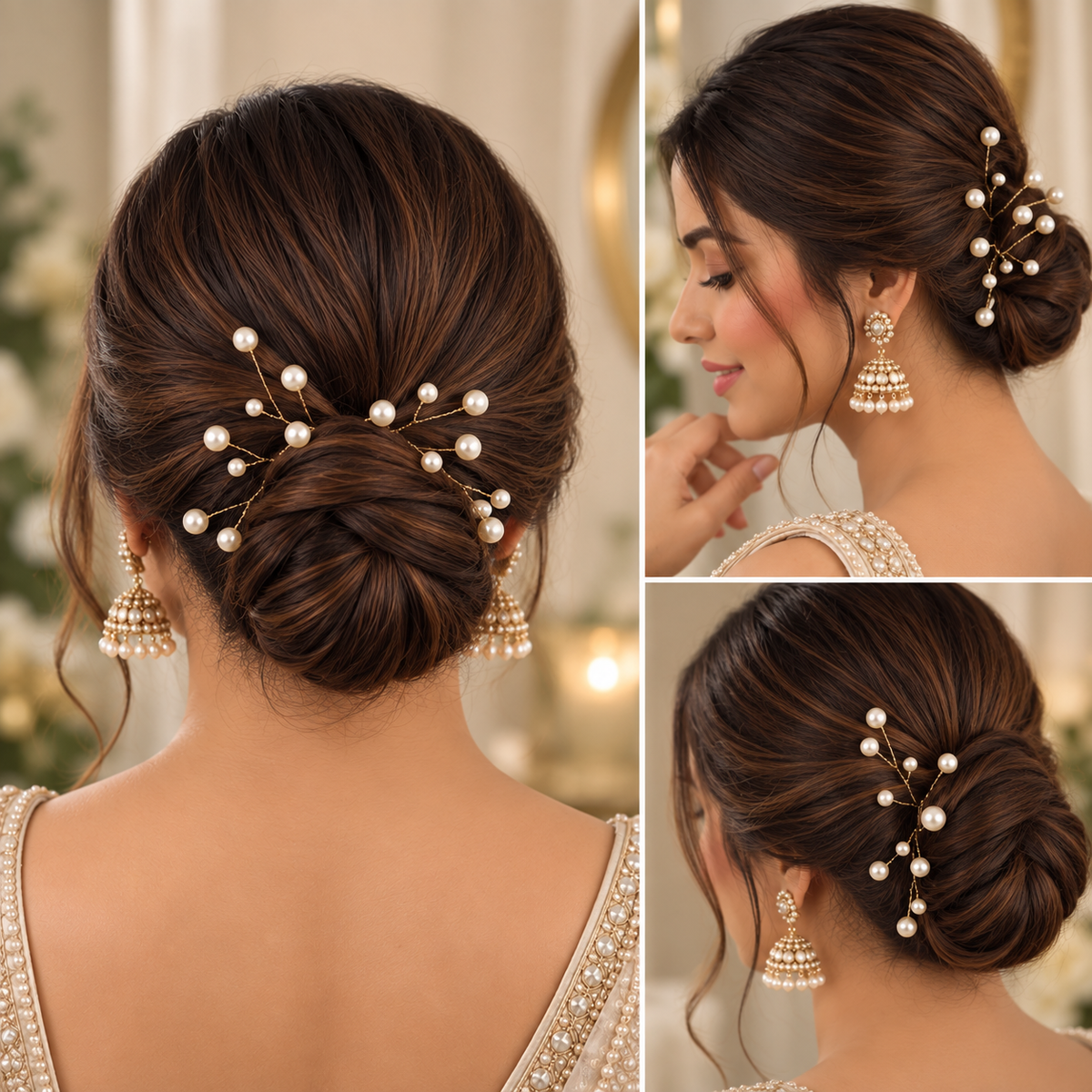 Pearl Hair Styling accessorie – Multiway Bun & Hairstyle Accessory - 24 pcs
